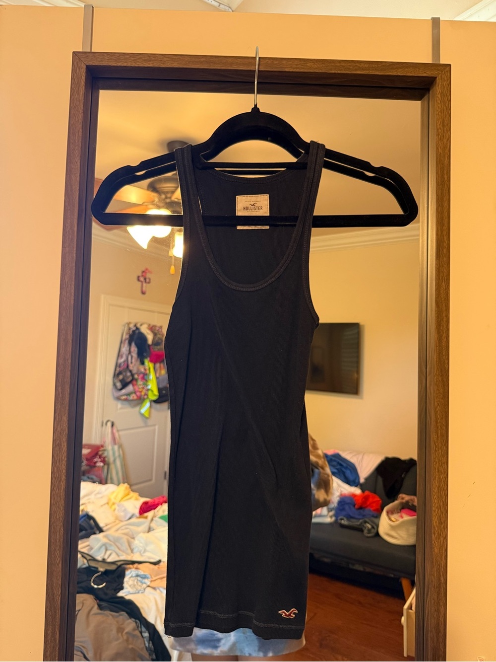 Hollister Black Ribbed Tank
